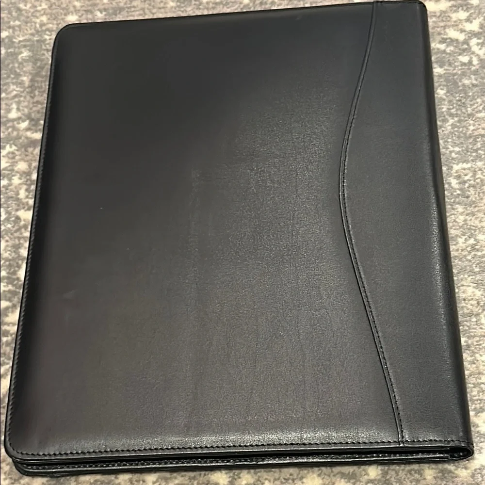 Black folder for paper pen and accessories. Legal size.